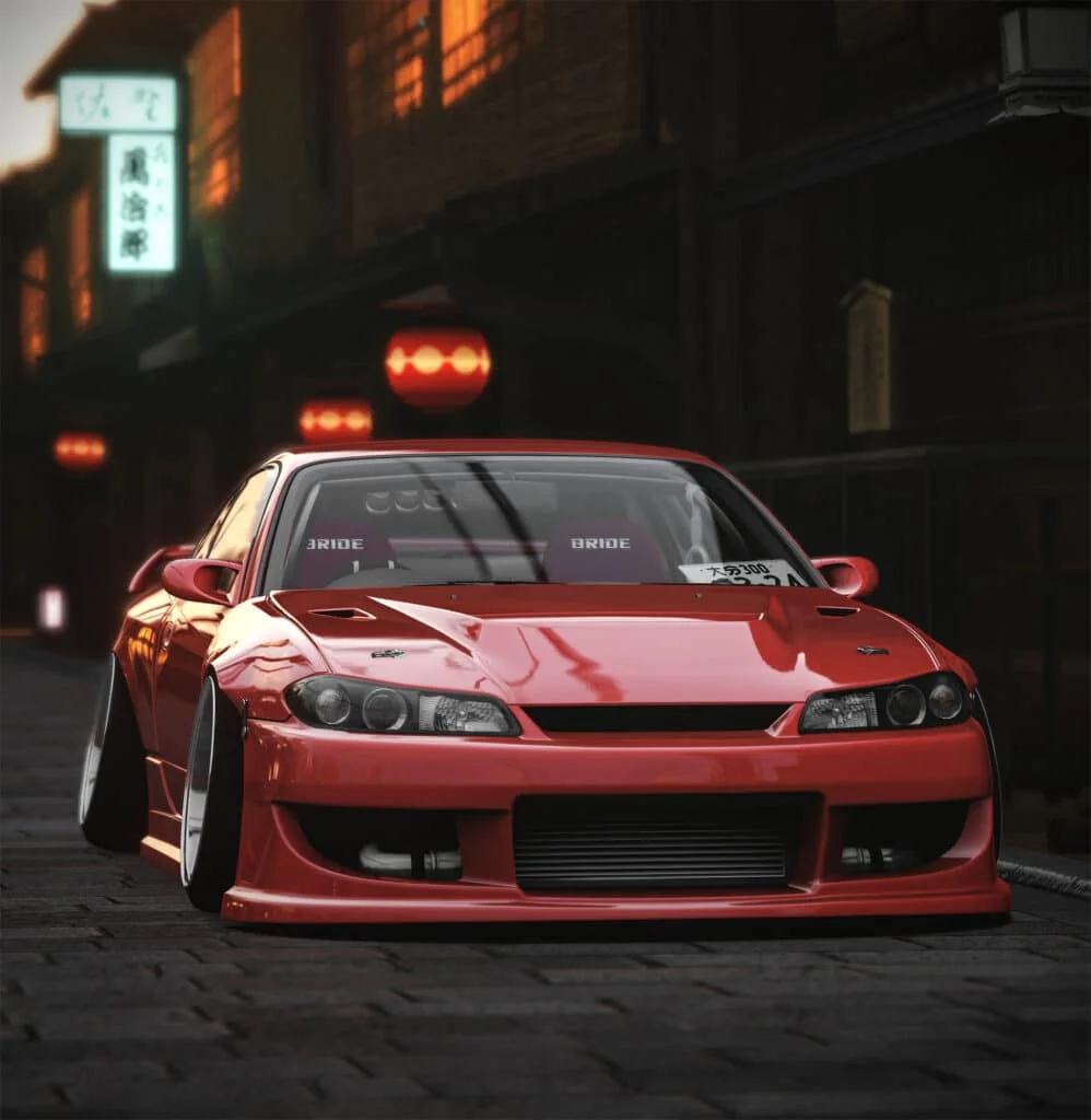 Pink Nissan Silvia S15