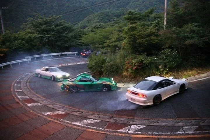 JDM cars sending it on a Touge