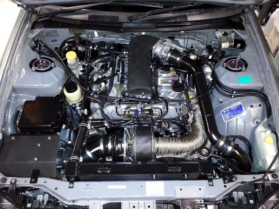 VQ30DET engine swapped into a Nissan Silvia