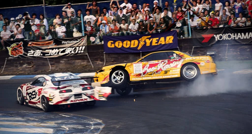 Drift cars crash