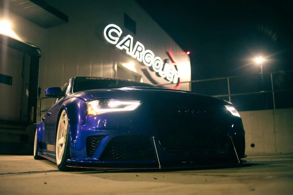 Slammed Audi with a reasonable amount of camber 
