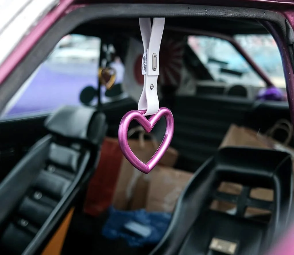 Pink heart tsurikawa