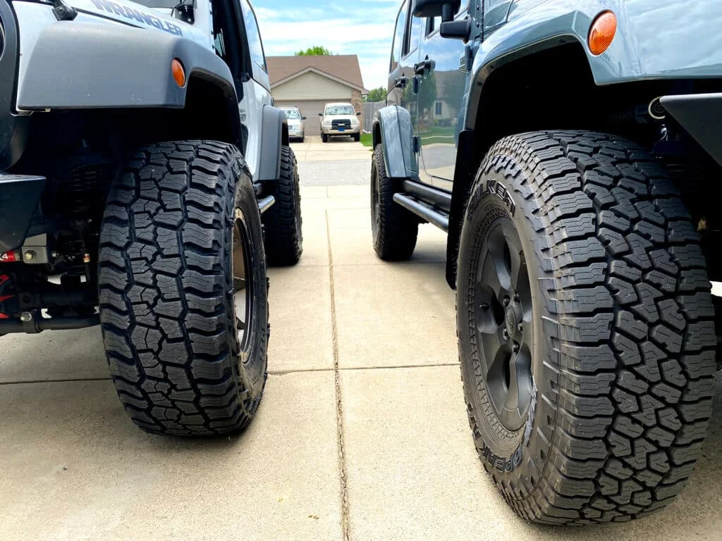 35 and 37 tires side by side