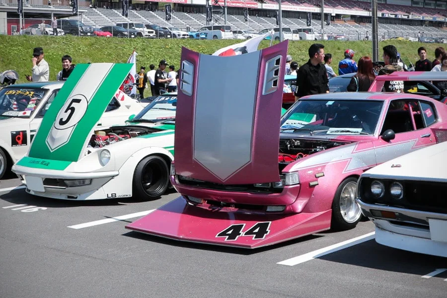 Bosozoku cars at a car meet