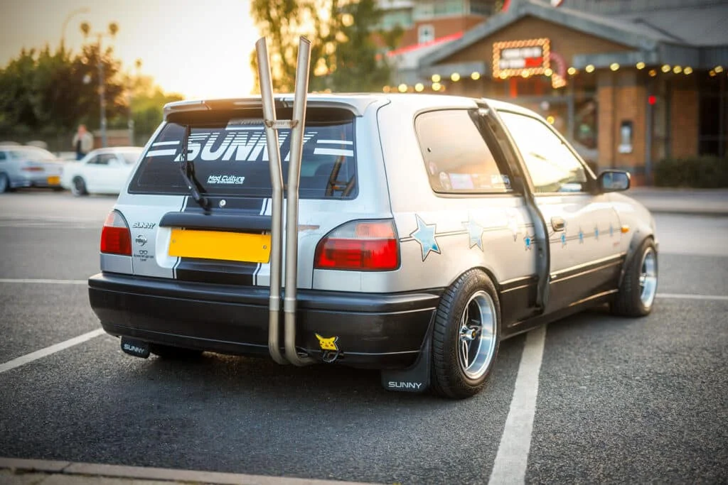 Takeyari exhaust on a Nissan Sunny