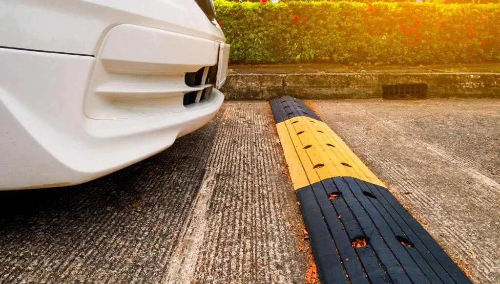 Lowered car vs speed hump
