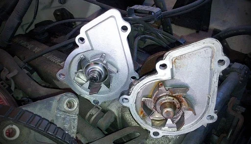 New vs old water pump for Toyota's GR engines