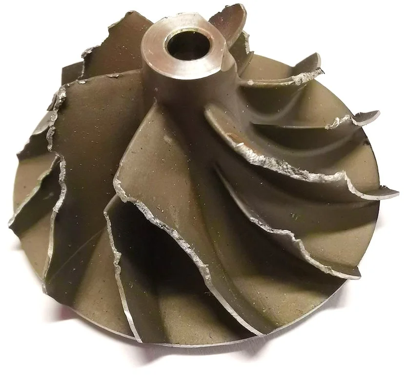 Broken turbo impeller