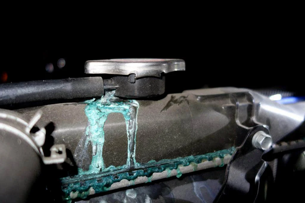 Leaking coolant