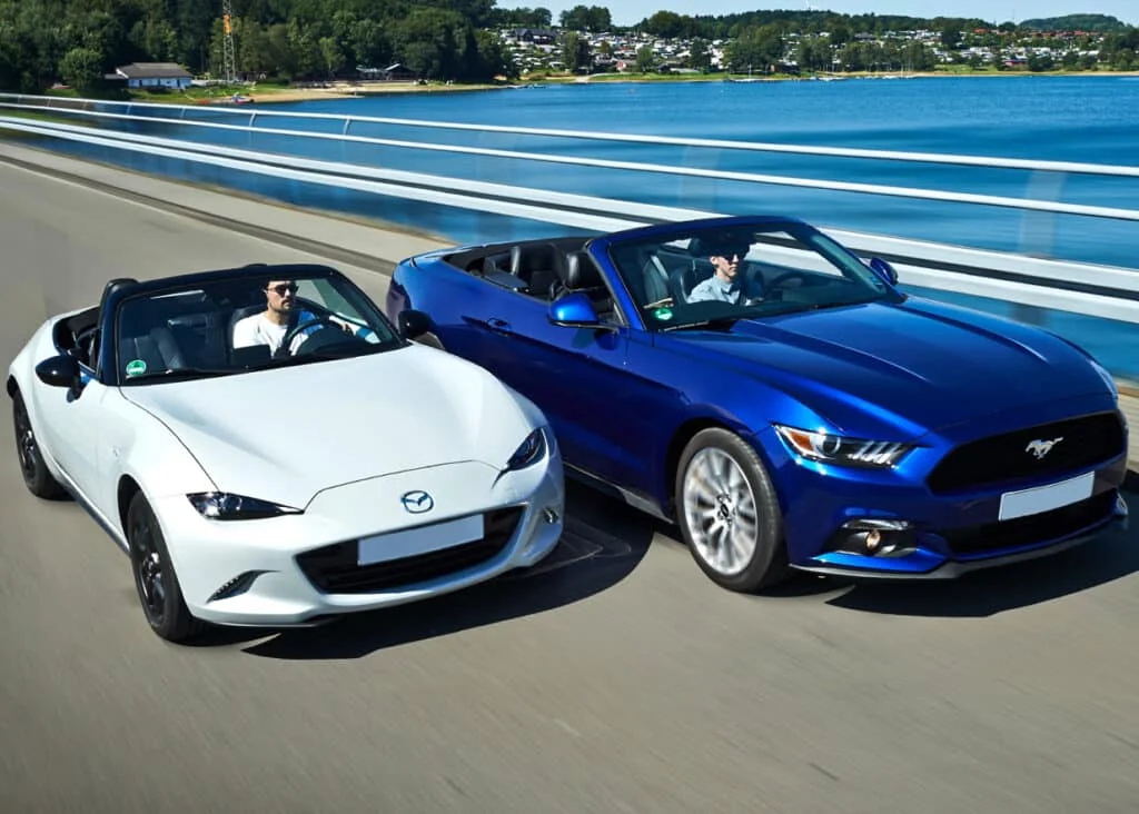 Mustang and MX-5 head to head