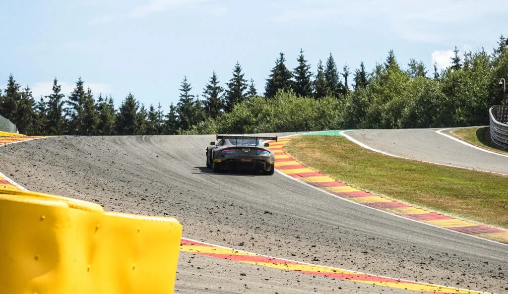 Aston Martin at a race track