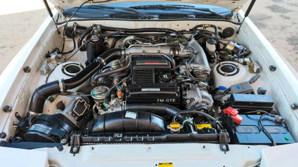 7M-GTE engine with aftermarket intake