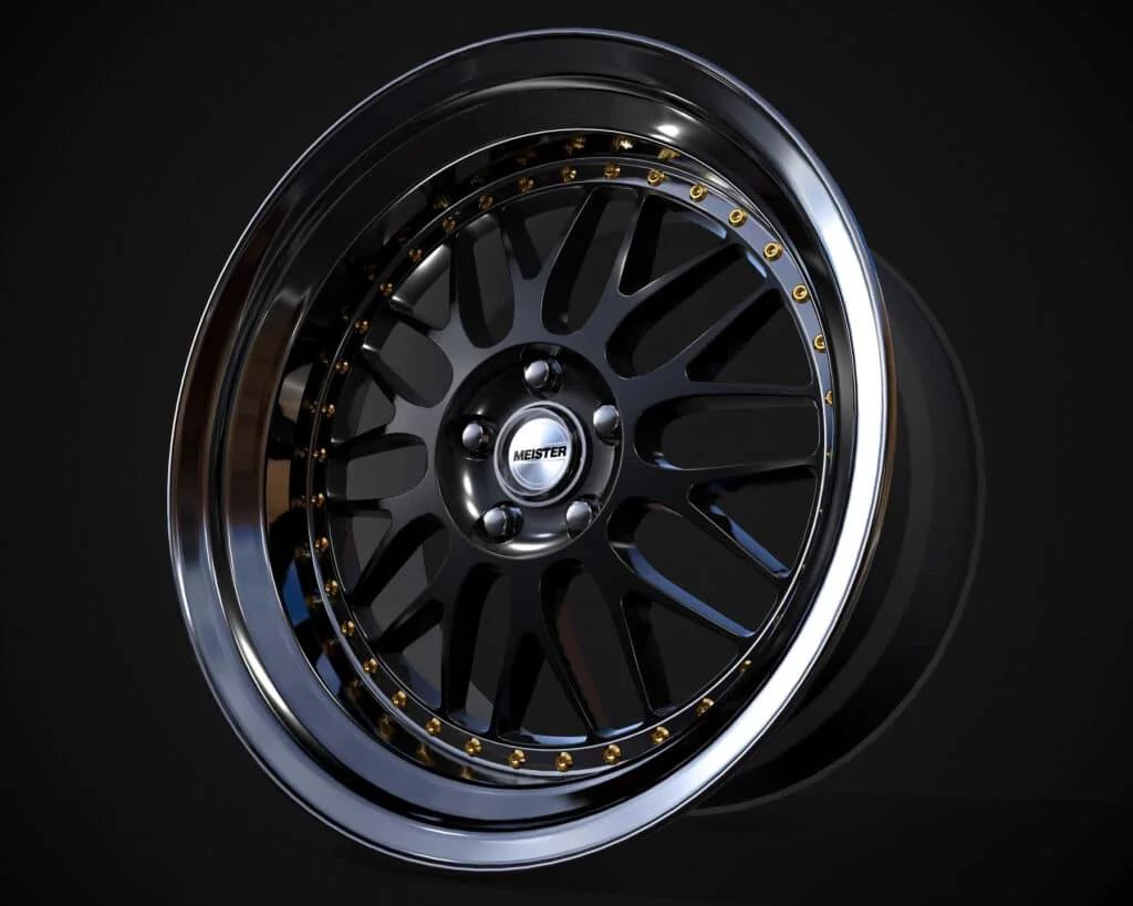 Work Meister deep dish wheels isolated