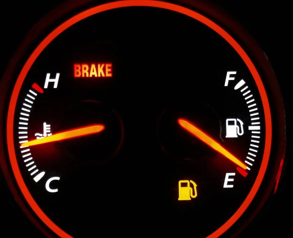 Engine temperature gauge