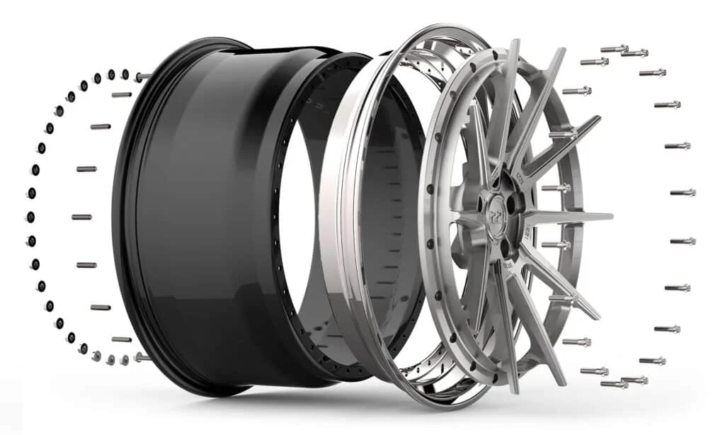 3-piece wheel exploded view
