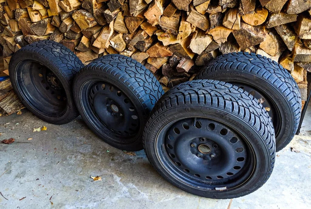 Steelies on snow tires