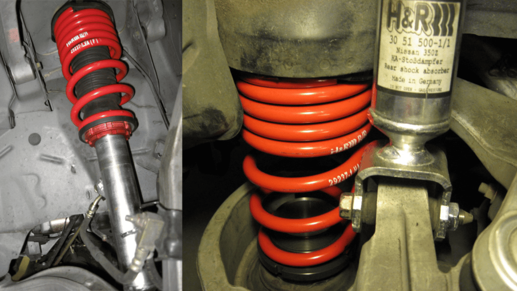 H&R Street Performance Coilovers Installed on a Nissan 350z