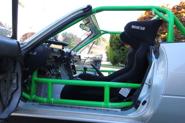Sparco Circuit Racing Seat in a Track Prepped MX-5