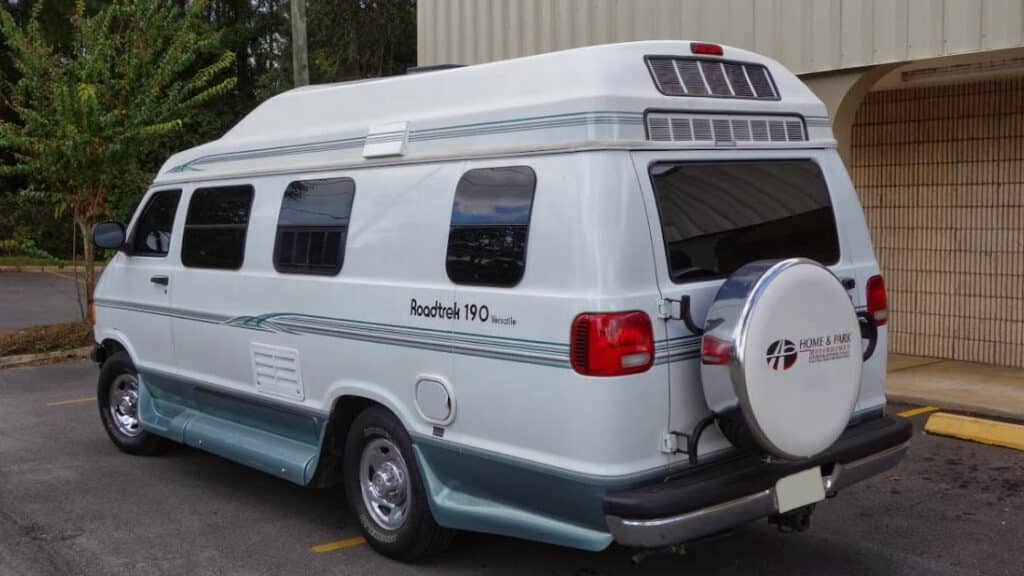 Roadtrek 190 van with dark black tinted windows