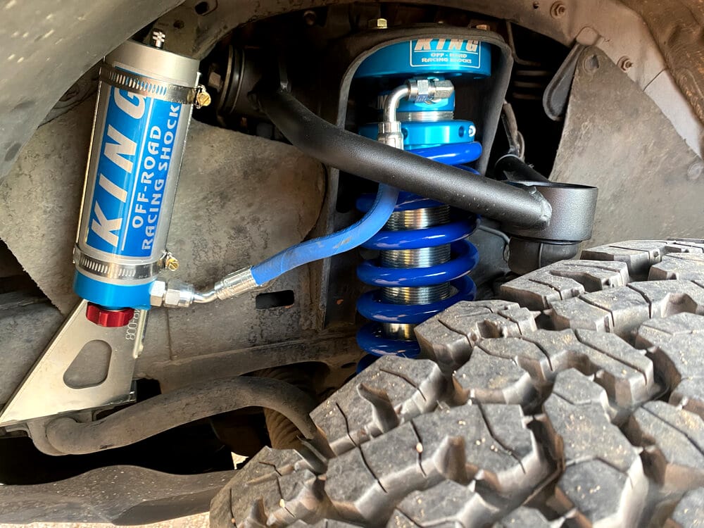 King remote reservoir shocks with adjustable damping