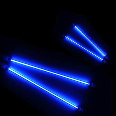 Blue neon tubes