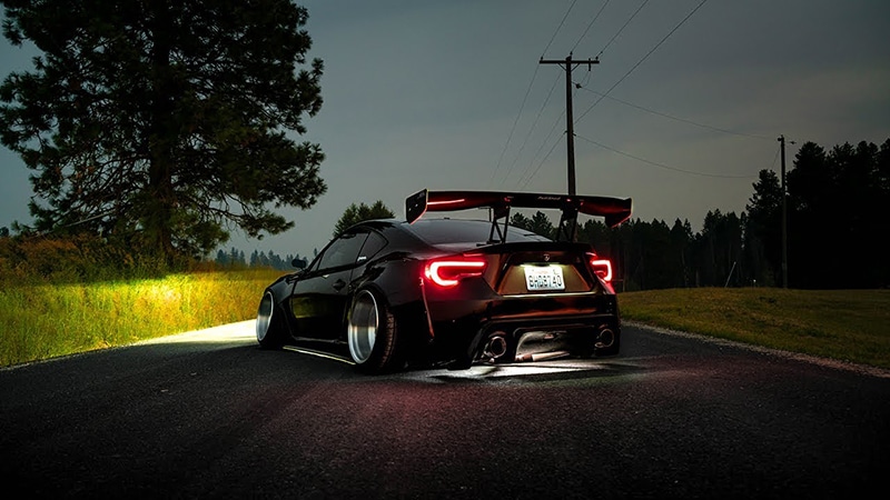 White underglow installed on a BRZ