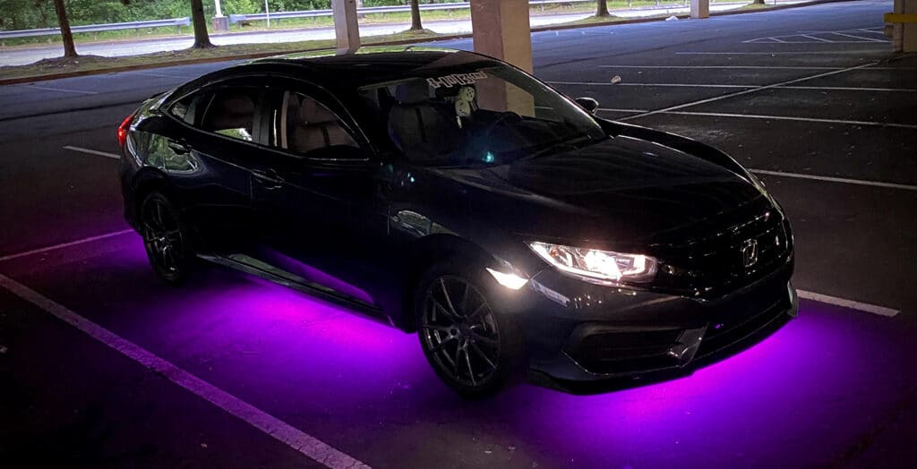 Civic Type-R with underglow lights