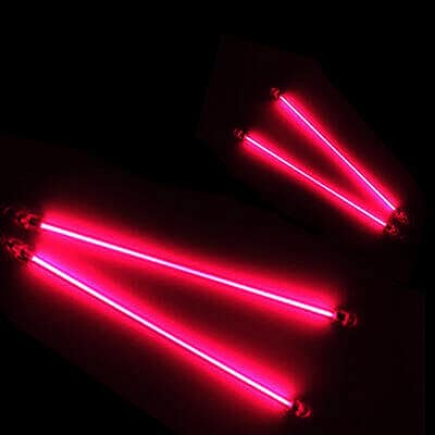 Red neon automotive underglow kit