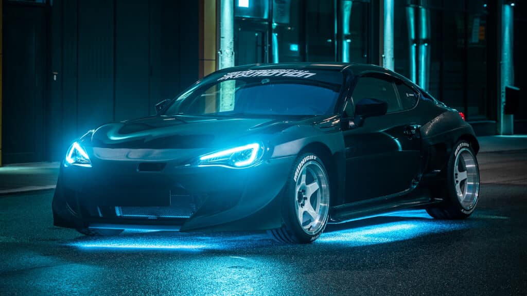 Turquoise underglow lights