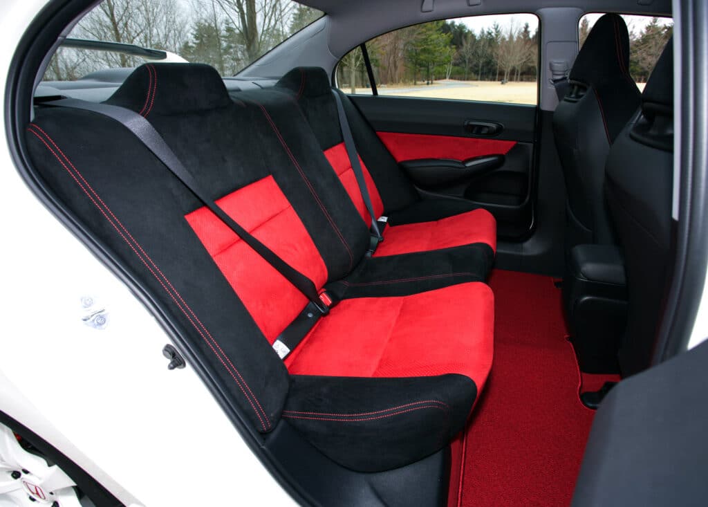 Rear seats in a honda CIvic FD2 Type R