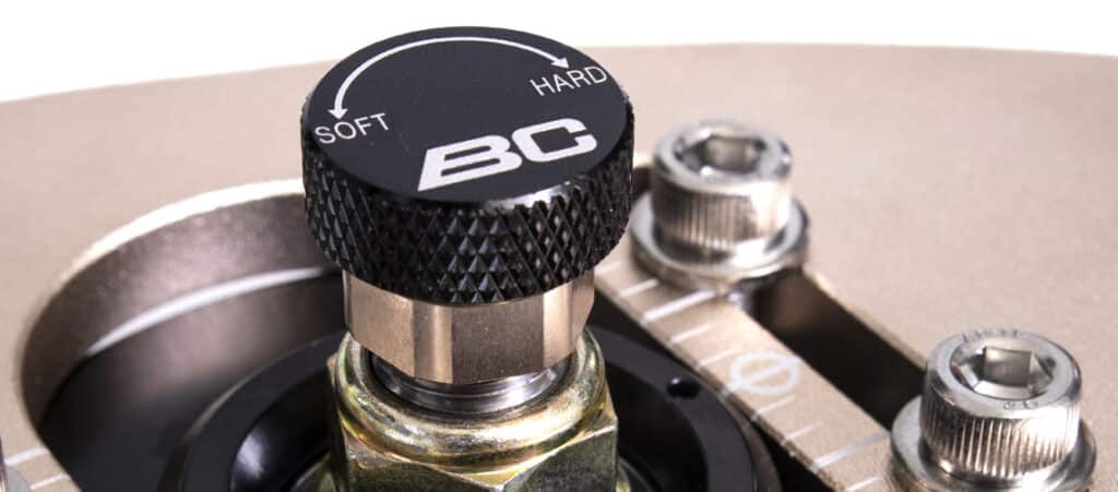 BC Racing coilover damping adjustment