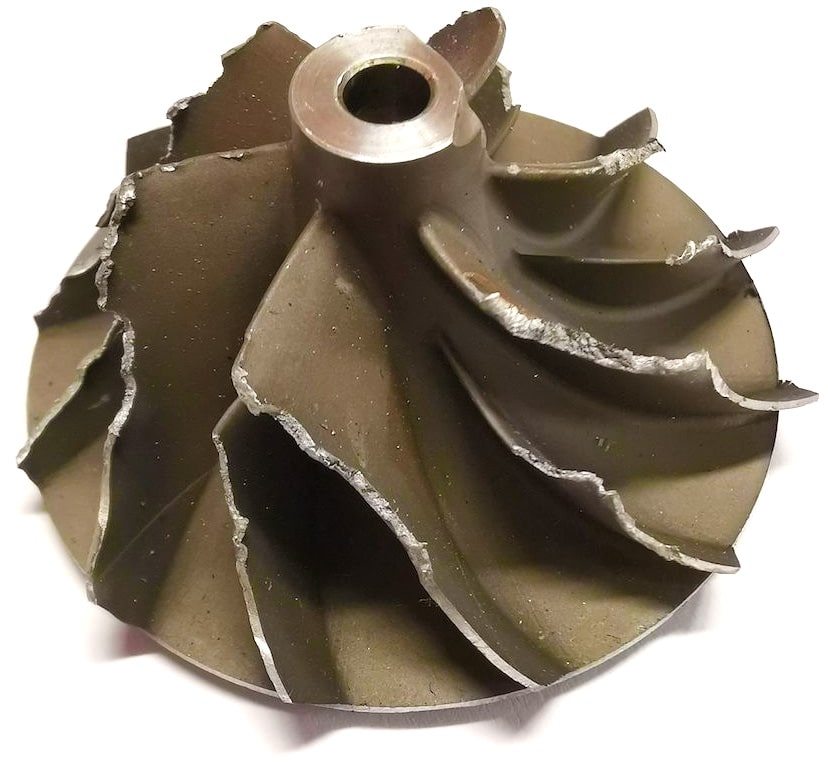 Broken turbo impeller
