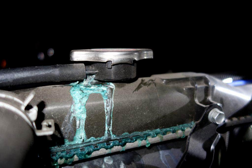Leaking coolant