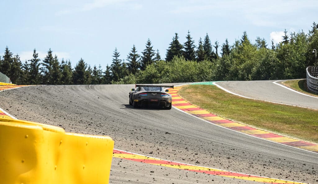 Aston Martin at a race track