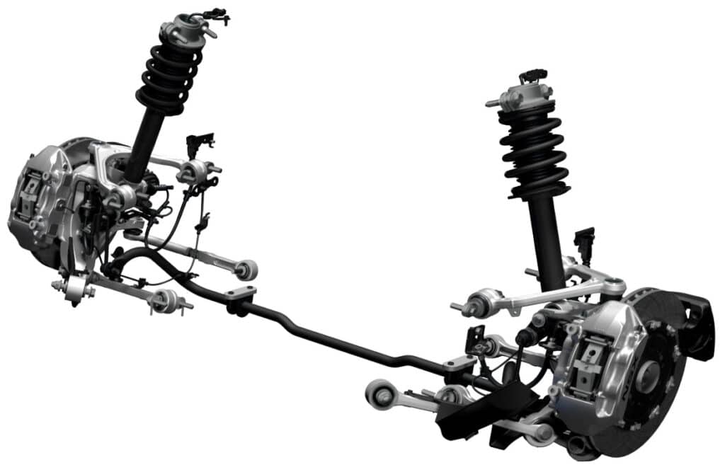 Multi-link suspension 3D render