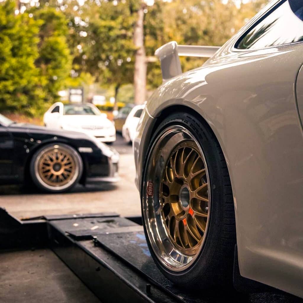 Silver-gold BBS wheel