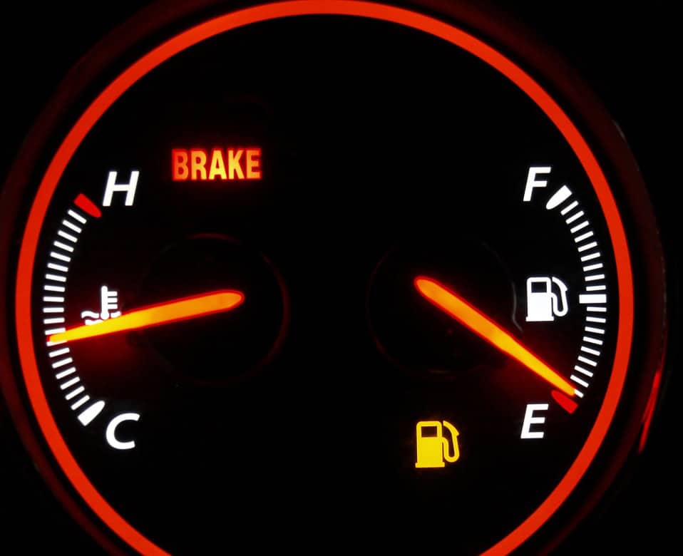 Engine temperature gauge