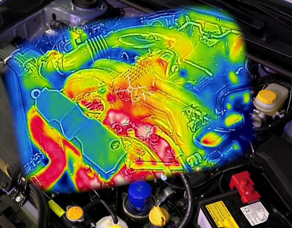 Thermal imaging of an engine