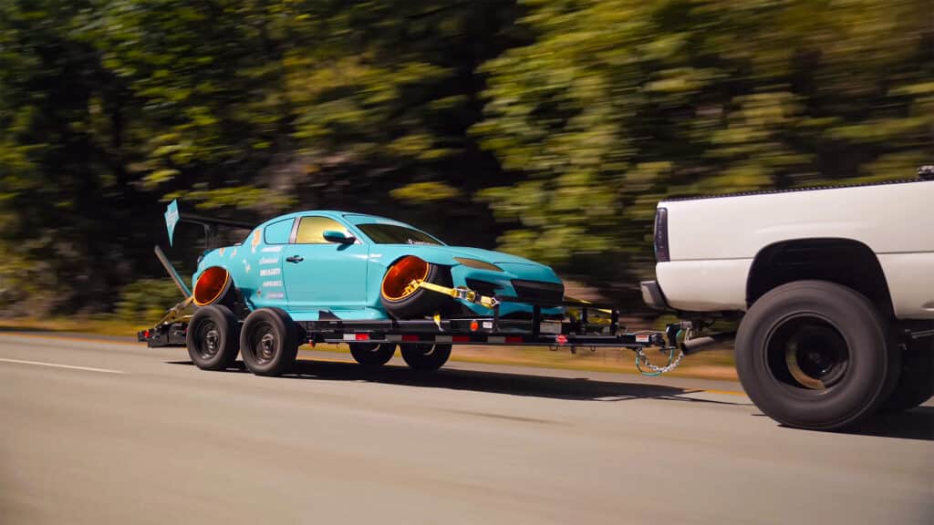 Demon camber RX-8 on a trailer