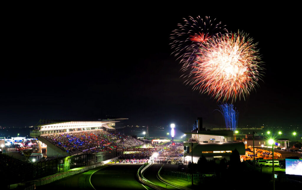 Fireworks over Suzuka Circuit