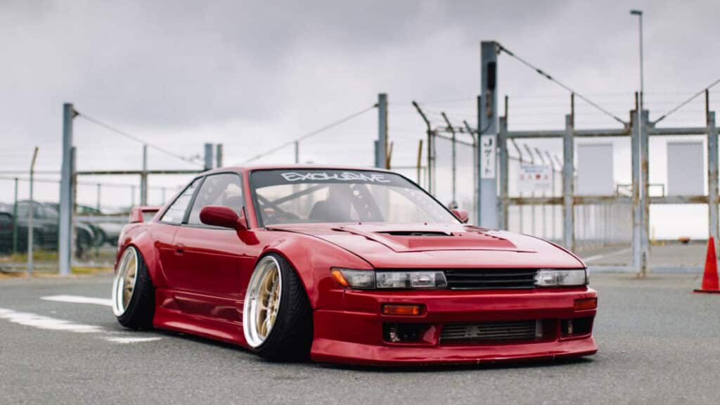 Lowered Nissan 180SX (S13)