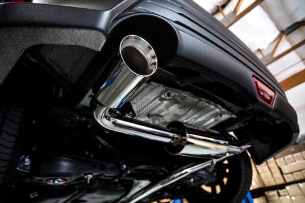 Single exit exhaust on Scion tC