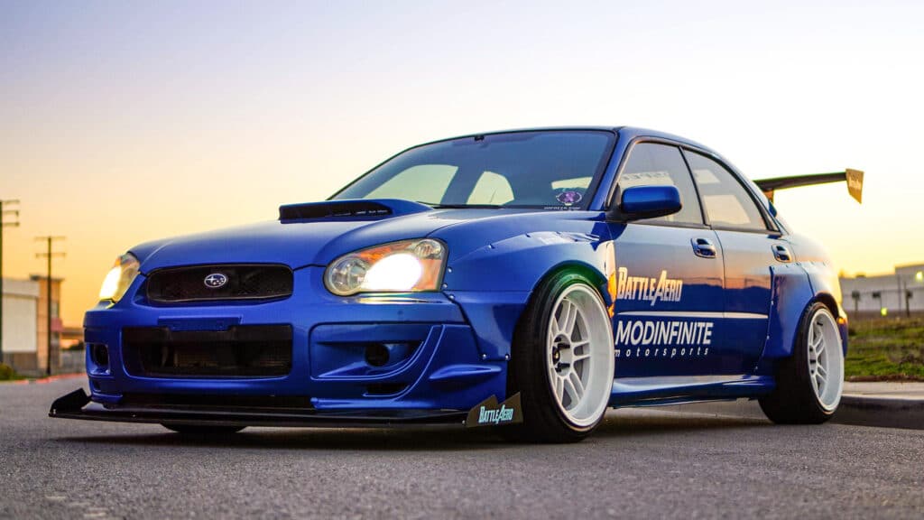 Blue Subaru WRX GD