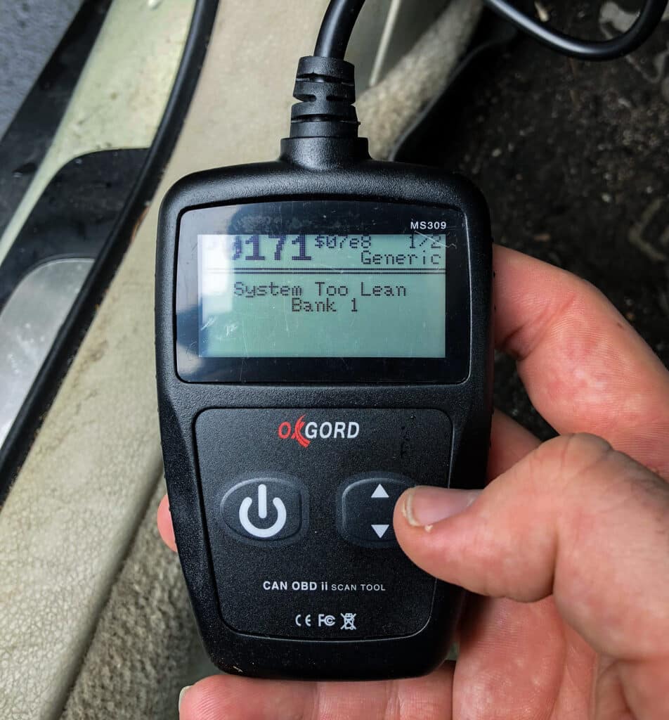 OBDII scanner throwing lean code