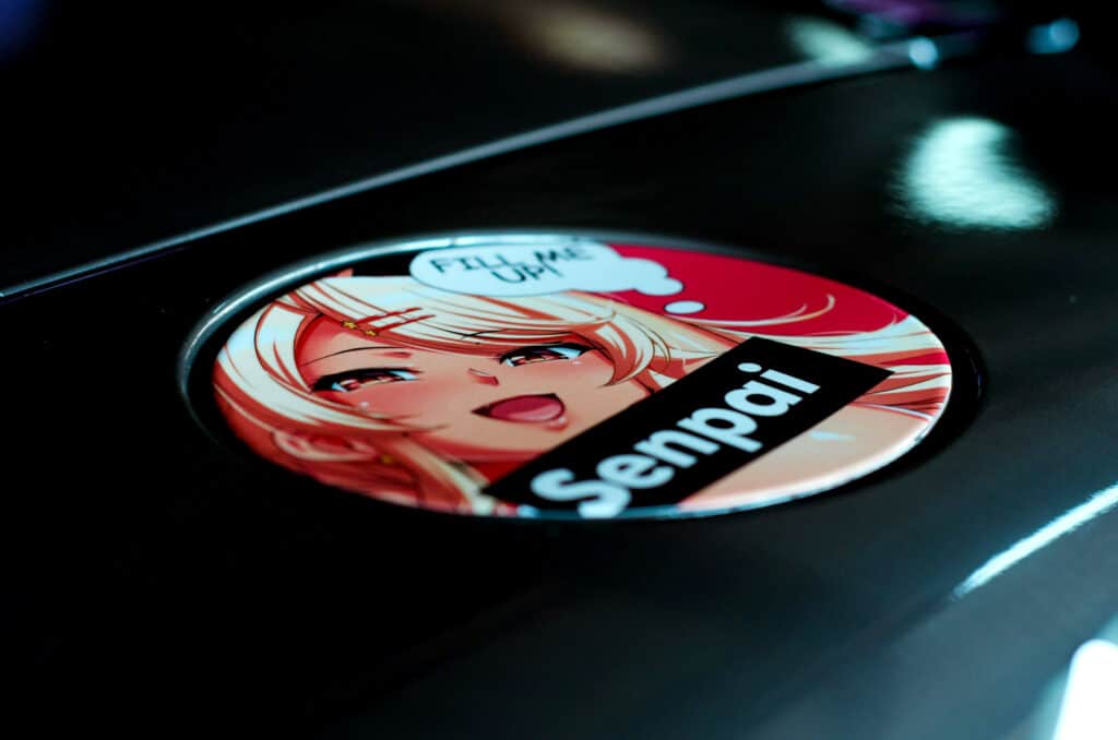 Fuel cap sticker