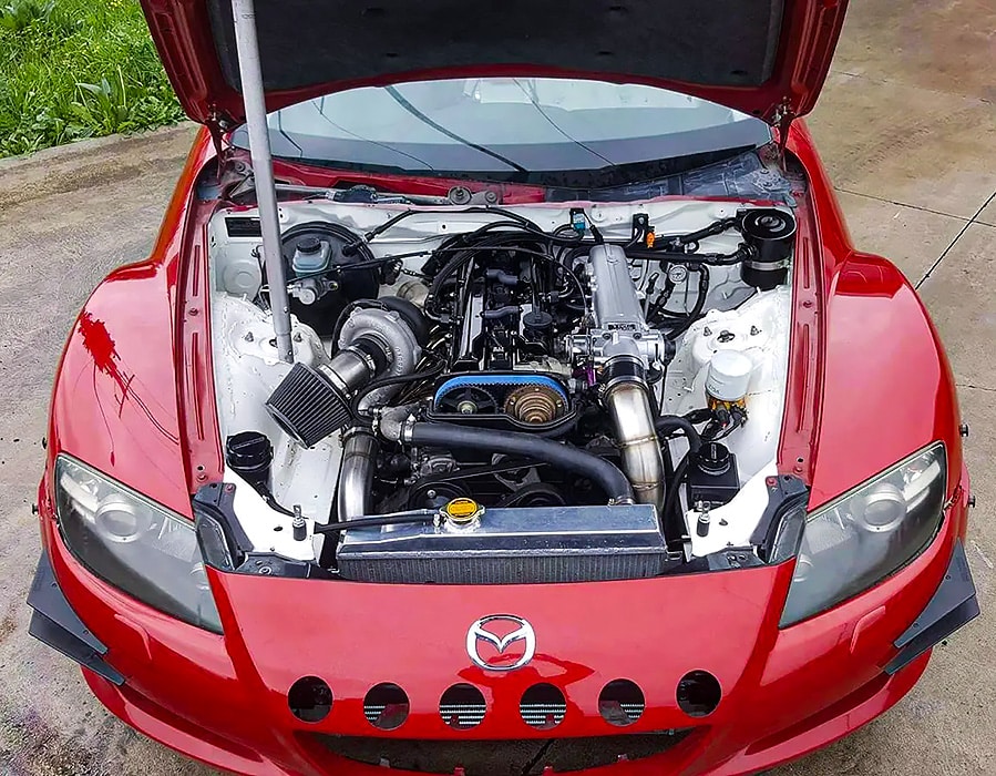 Toyota 2JZ-GTE engine installed in an RX8
