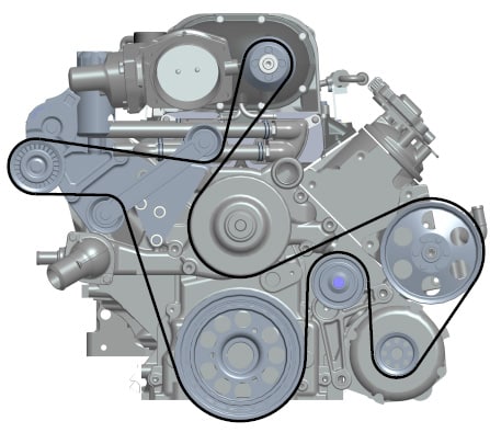 Supercharger belt mechanism